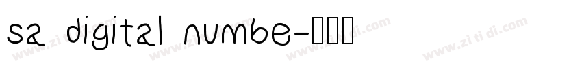 sa digital numbe字体转换